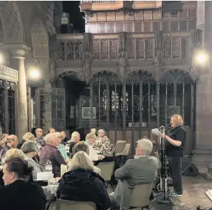  ??  ?? ●●Katie Haigh performing at Rochdale Literature and Ideas Festival