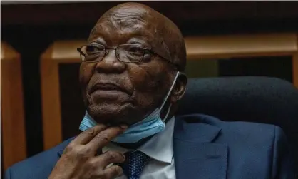  ?? ?? South Africa’s former president Jacob Zuma was previously jailed for refusing to testify to judge Raymond Zondo’s inquiry. Photograph: Reuters