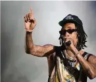  ??  ?? Late Night Act: Rapper Wiz Khalifa