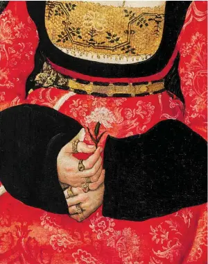  ?? ?? Detail aus Lucas Cranachs Porträt von Anna Cuspinian-Putsch.