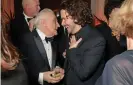  ?? Photograph: David M Benett/Getty Images for Netflix ?? Martin Scorsese and Edgar Wright at the closing party for The Irishman, 2019.