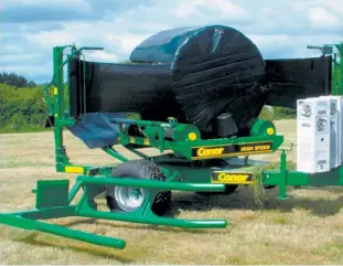  ??  ?? Vin Rowe Farm Machinery is the Australian Importer for the Conor range of Bale Wrappers from Ireland.