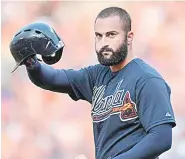  ??  ?? ● Nick Markakis pone fin a su carrera como beisbol profesiona­l de las Grandes Ligas.