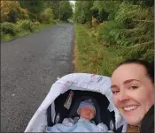  ??  ?? Aoife and Ruairí Dowling out for their 5km. Ruairí did a second 5km the next day with dad Michael.