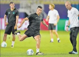  ?? GETTY IMAGES ?? Cristiano Ronaldo is expected to carry the burden of missing Real Madrid strikers Karim Benzema and Gareth Bale.