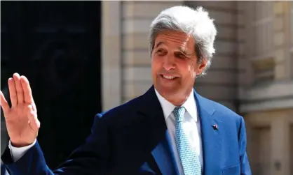  ?? Photograph: Bertrand Guay/AFP via Getty Images ?? John Kerry played a prominent role in crafting the Paris climate accord, which Joe Biden has promised to re-enter.