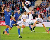  ?? AFP ?? Spain’s Lago Aspas in action during their 2018 FIFA World Cup Group ‘G’ qualifying match against Israel at the Teddy Stadium in Jerusalem. Spain won 1-0. —