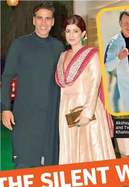  ??  ?? Akshay Kumar and Twinkle Khanna