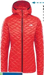  ??  ?? Women’s Thermoball Eco hoodie, North Face, £200 Swimming shorts, Bluemint, £95