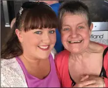  ??  ?? Amy Moffat with her mum Heather, who died of a stroke a year ago. Amy is now going to do a charity run to raise cash for a stroke charity