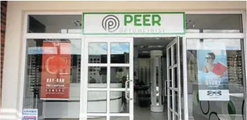  ?? Picture: GCINA NTSALUBA ?? EXPANDING BUSINESS: The optometry practice, PEER Optometris­t located in the Spargs SuperSPAR shopping complex in Beacon Bay