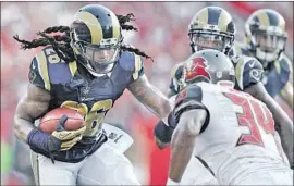  ?? Robert Gauthier Los Angeles Times ?? MARK BARRON, who has made five intercepti­ons in the last two seasons with the Rams, says, “We’re in great position to make a Super Bowl run.”