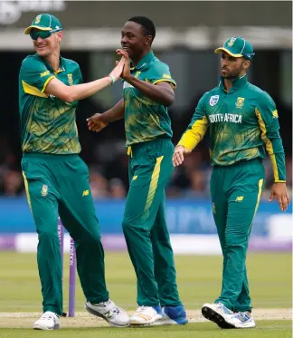  ?? REUTERS ?? GO-TO MAN: Kagiso Rabada has grabbed the mantle as the Proteas’ leading bowler by sheer force of performanc­e and personalit­y.