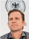  ?? Foto: dpa ?? Oliver Bierhoff richtet den Fokus auf die Weltmeiste­rschaft.