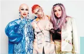  ??  ?? Interactiv­e digital agency Kettle focuses on socialfirs­t branding, working with expert consultant­s such as drag queens (below, from left) Sasha Velour, Milk, and Biblegirl. “It’s important to stay true to who we are and do purposeful work we believe in,” says Kettle’s cofounder Olivier Peyre.