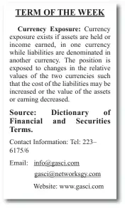 ??  ?? Best offer: TERM OF THE WEEK Currency Exposure: Source: Financial Terms. Dictionary of and Securities