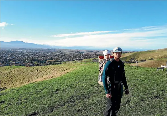  ??  ?? Lee Griggs is on a mission to share his love of the outdoors with his 14-month-old son George. His first stop: the Wither Hills.