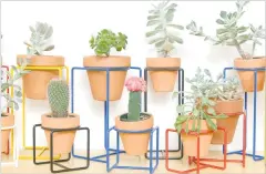  ?? NEW MADE LA ?? ABOVE: New Made LA’s desk planters in four sizes ($35-$45, newmadela. com).