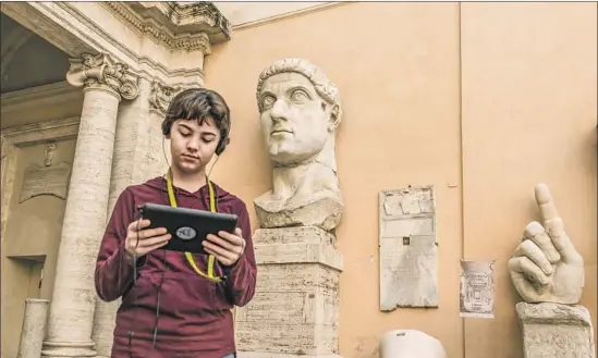  ?? Shelly Rivoli For The Times ?? MUSEUM video guides can keep kids occupied, but if they need a break and are old enough, go ahead and let them find a quiet place to use their own personal device.