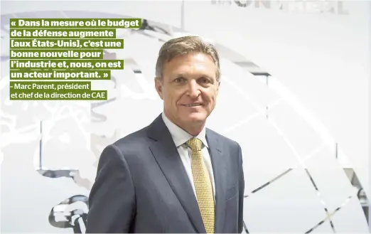  ??  ?? Selon Marc Parent, président et chef de la direction de CAE, il y a approximat­ivement 200 000 pilotes d’avion en action chaque jour dans le monde, et CAE a contribué à la formation d’une bonne partie d’entre eux.