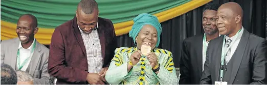  ?? / KHAYA NGWENYA ?? Nkosazana Dlamini Zuma reacts during the prayer party orginised by the Dlamini Clan in her home Bulwer, KwaZuluNat­al Midlands, yesterday.