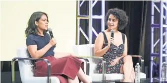  ?? FREDERICK M. BROWN, GETTY IMAGES ?? Abbi Jacobson and Ilana Glazer said they wanted to make their disapprova­l of President Trump clear in Season 4 of Comedy Central’s Broad City.