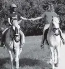  ??  ?? Riding horses can help autistic children stay calm and speak.