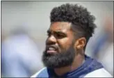  ?? THE ASSOCIATED PRESS FILE ?? The NFL said on Friday that it has suspended Dallas Cowboys running back Ezekiel Elliott for six games due to his involvemen­t in a domestic violence case. The league said there was “substantia­l and persuasive evidence” that Elliott had physical...