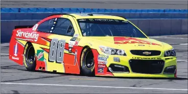  ?? Associated Press photo ?? Dale Earnhardt Jr. heads back to the garage during the opening practice session for the NASCAR auto race at Auto Club Speedway in Fontana, Calif. Only 24 drivers in NASCAR history have started 600 races, and Dale Earnhardt Jr. joins the club today....