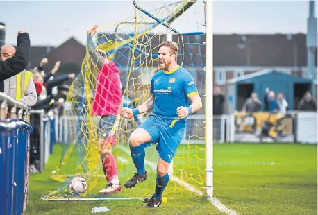  ?? ?? Peterborou­gh Sports boss Michael Gash had plenty to celebrate in Chester. Photo: James Richardson.