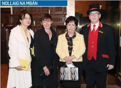  ??  ?? Sheila Banahan, Mary Carty, Sheila Leydon and Michael Cassidy at Womens Little Christmas Black Dress Ladies Lunch in aid of North West Simon Community in Kilronan Castle last Sunday. Pic: Carl Brennan.