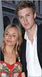  ??  ?? ‘SETTLED AND HAPPY’: Sienna with fiance Lucas Zwirner, nine years her junior