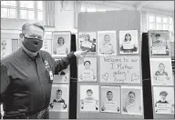  ?? Courtesy photo
/ Calaveras County Office of Education ?? Calaveras County Superinten­dent of Schools Scott Nanik stands among the photos in the “I Matter” gallery.