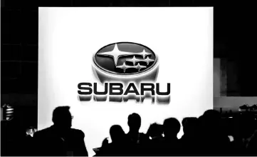  ??  ?? The logo of Subaru is pictured at the 45th Tokyo Motor Show in Tokyo, Japan. A series of safety scandals at Japanese companies have put the country’s lionised factory floor under scrutiny as manufactur­ers struggle with increased pressure on costs,...