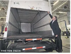  ?? ?? The evidence shared by Peel Regional Police and the U.S. Alcohol, Tobacco and Firearms Bureau on Wednesday from Project 24K included a panel truck, firearms, cash, gold and smelting pots, casts and moulds that they believe were used to change the compositio­n of the gold.