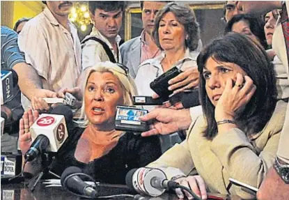  ?? (LA VOZ / ARCHIVO) ?? Críticas. Carrió fue muy dura con la ministra de Seguridad, Patricia Bullrich.