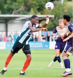  ?? ?? Maidenhead United missed some good chances to take all three points in Saturday’s clash with Halifax. Ref:13484-10