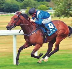  ?? Rex Features ?? Battaash, ridden by Dane O’Neill, wins The Coral Charge at Sandown Park in July. The Charlie Hills-trained horse will seek to win a second successive Group 1 Abbaye race.