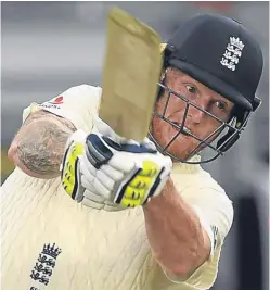  ?? Picture: AP. ?? Ben Stokes: topscored for England in the second innings with 66, but is now a doubt for Friday’s second Test due to stiffness in his back.