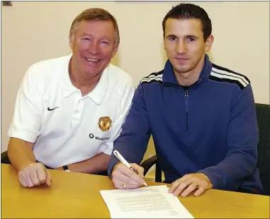  ??  ?? Liam Miller was signed for Manchester United from Celtic by Sir Alex Ferguson back in 2004