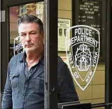  ?? — Reuters ?? In the spotlight: Baldwin exiting the sixth precinct of the New York Police Department in Manhattan, New York.