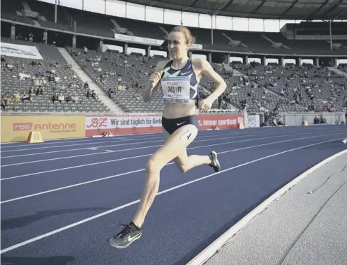  ??  ?? 0 Laura Muir en route to victory in the 1500 matt he ISTAF meeting in Berlin last month where she recorded a world-leading time.