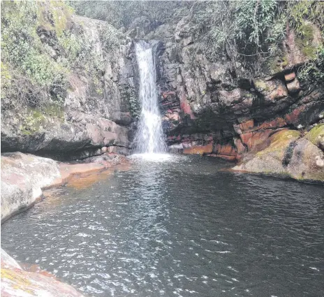  ?? Picture: @andrew.meadows7 ?? The waterfall is the jewel in the crown of the Cronan Creek Falls trial in Mount Barney National Park.