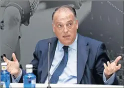  ??  ?? ENTREVISTA. Javier Tebas, presidente de LaLiga.