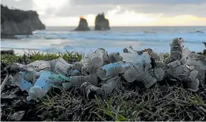  ??  ?? Students found these shotgun wads on a Taranaki beach and were puzzled about how they got there.