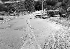  ?? Cortesía ?? • La vía Pujilí-sigchos, en Cotopaxi, es una de las carreteras del país que resultó afectada por las fuertes lluvias.