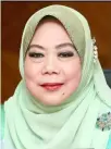  ??  ?? Tan Sri Dr Madinah Mohamad