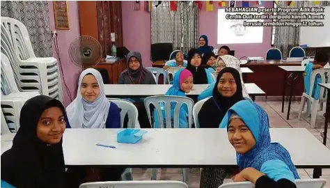  ??  ?? SEBAHAGIAN peserta Program Adik Bijak Cerdik Duit terdiri daripada kanak-kanak
berusia sembilan hingga 12 tahun.