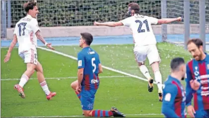  ??  ?? Latasa, tras marcar el 1-0 en Valdebebas ante la Poblense.