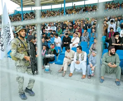  ?? AFP ?? Los talibanes permitiero­n un evento deportivo, pero solo con la presencia de hombres